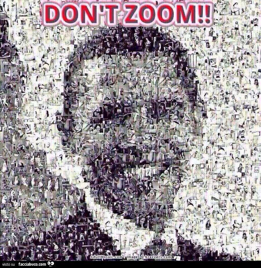 Foto collage del volto di Obama. Don't Zoom
