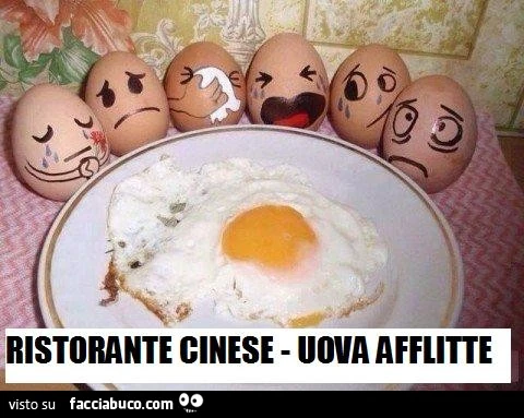 Ristorante Cinese: uova afflitte