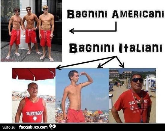 Bagnini Americani. Bagnini Italiani