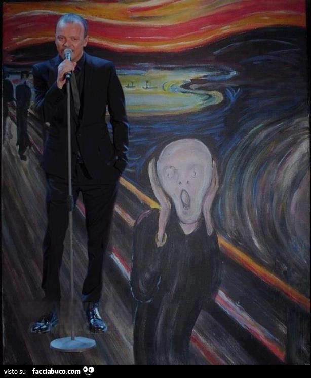 Gigi D'Alessio e l'urlo di Munch