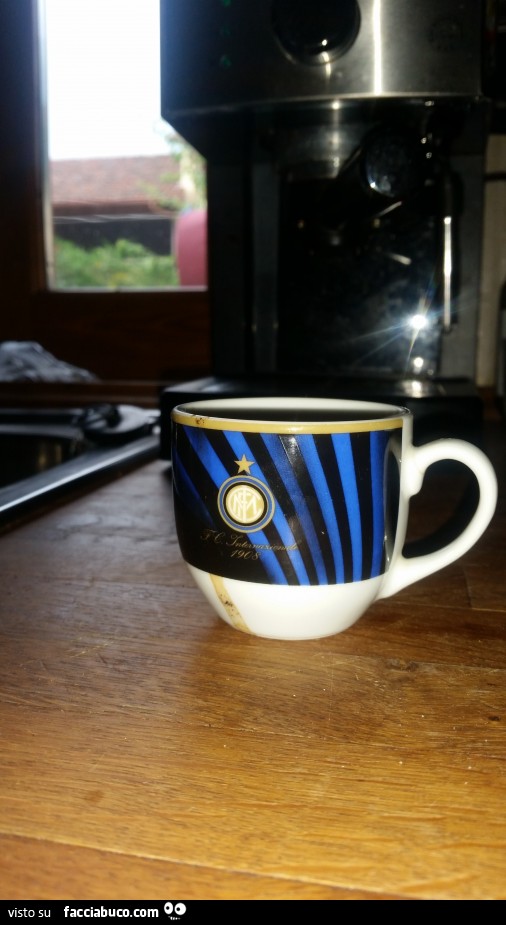Tazzina del caffè dell'Inter