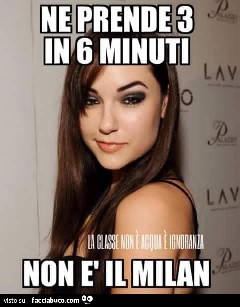 Ne prende 3 in 6 minuti. Non è il Milan