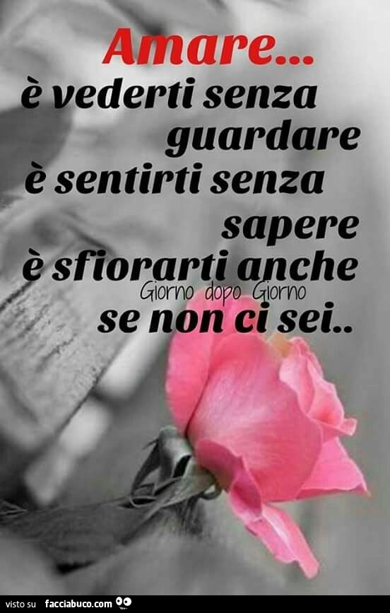 Amare E Vederti Senza Guardare E Sentirti Senza Sapere E Sfiorarti Anche Se Non Ci Sei Facciabuco Com