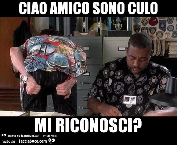 Ciao amico sono culo mi riconosci?
