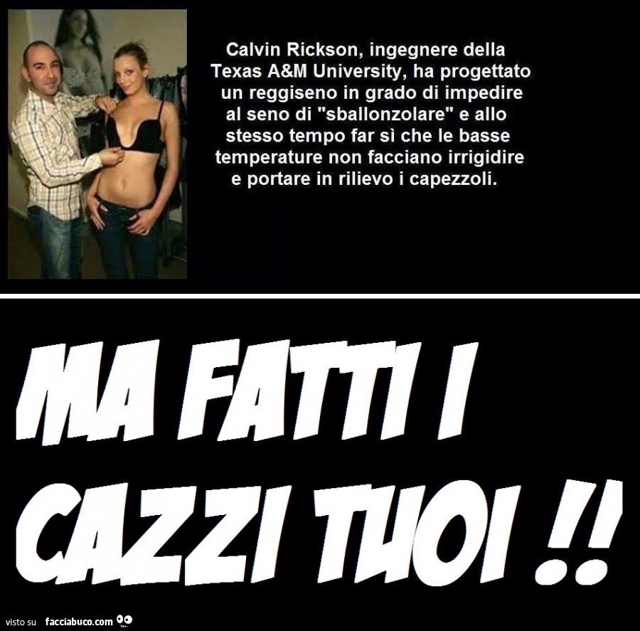 Calvin Rickson, ma fatti i cazzi tuoi