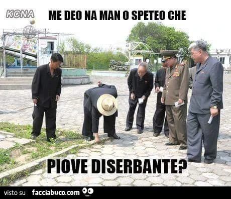 Me deo na man o speteo che piove diserbante?