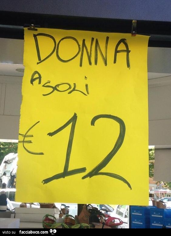 Donna a soli € 12