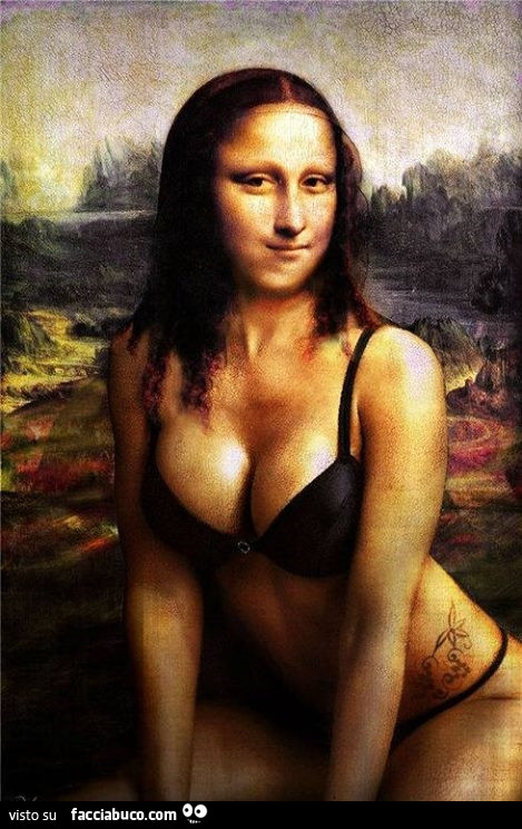 La Gioconda in intimo nero