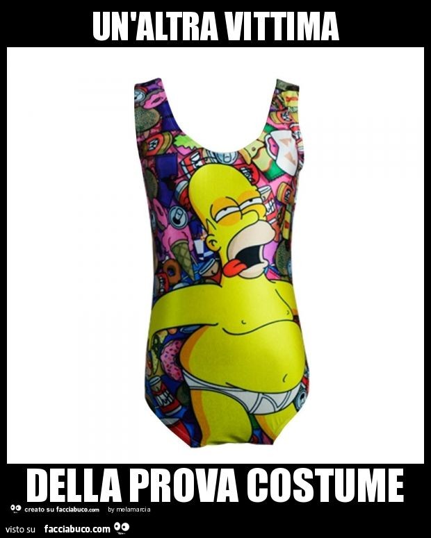 Un'altra vittima della prova costume