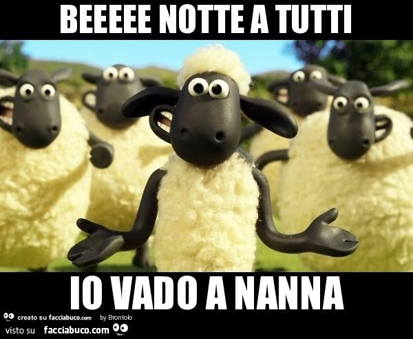 Beeeee notte a tutti io vado a nanna