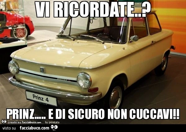 Vi ricordate.? Prinz&hellip; e di sicuro non cuccavi