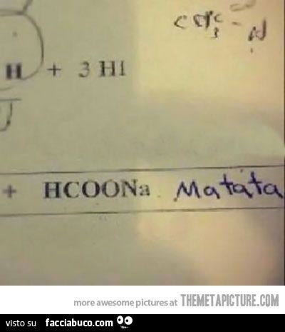 HCOONa Matata