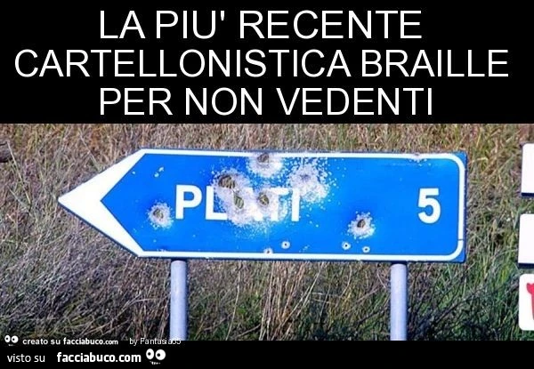 La più recente cartellonistica braille per non vedenti