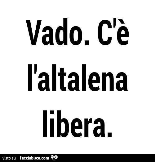Vado. C'è l'altalena libera