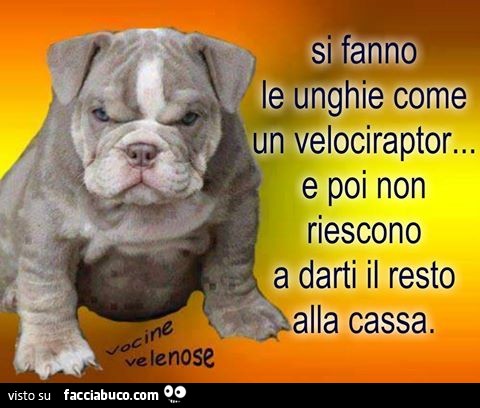 Si fanno le unghie come un velociraptor e poi non riescono a darti il resto alla cassa