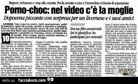 Porno-choc: nel video c'è la moglie. Dopocena piccante con sorpresa per un livornese e i suoi amici