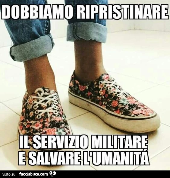 Dobbiamo ripristinare il servizio militare e salvare l'umanità