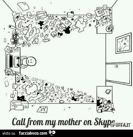 Video chiamata da mia madre su Skype